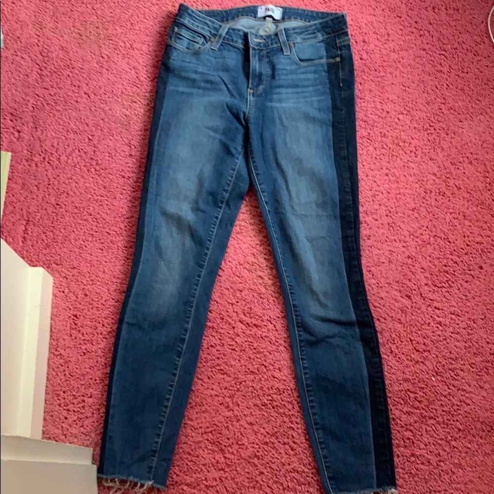PAIGE Verdugo Ankle Crop with Side Stripe